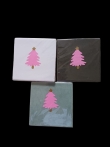 Tegel kerstboom roze 