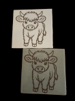 tegel tekening schotse hooglander 