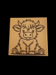 schotse hooglander tekening zittend 