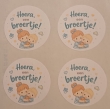 Sticker hoera een broertje 