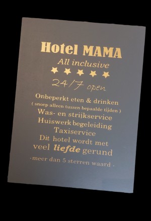 Tekstbord hotel mama