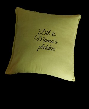 kussen dit is mama's plekje 
