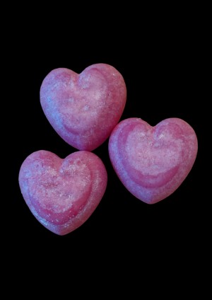 Amber blokje hart Pioen 