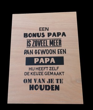 tekstbord bonus papa 
