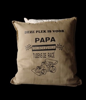 kussen gereserveerd tijdens de race 