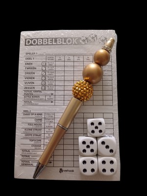 Dobbelblokje met luxe pen 