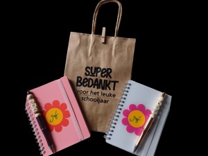 notitie boekje juf incl pen 