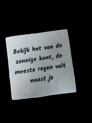Tegeltje bekijk het van de zonnige kant 