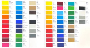 Kleuren kaart vinyl 
