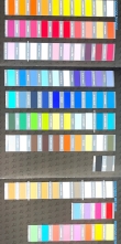 Kleuren kaart textiel folie 