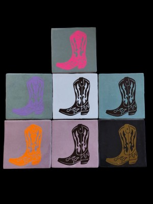 Tegeltje cowboy laars 