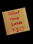 Tegel geloof hoop liefde